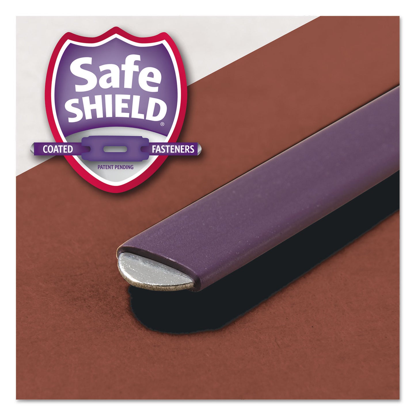 Smead Pressboard Classification Folders, Six SafeSHIELD Fasteners, 1/3-Cut Tabs, 2 Dividers, Legal Size, Red, 10/Box (19230)