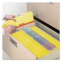 Smead Top Tab Classification Folders, Four SafeSHIELD Fasteners, 2" Expansion, 1 Divider, Letter Size, Yellow Exterior, 10/Box (13704)