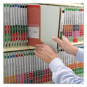 Smead End Tab Pressboard Classification Folder, Eight SafeSHIELD Fasteners, 3" Expansion, 3 Dividers, Letter Size, Gray-Green,10/BX (26820)