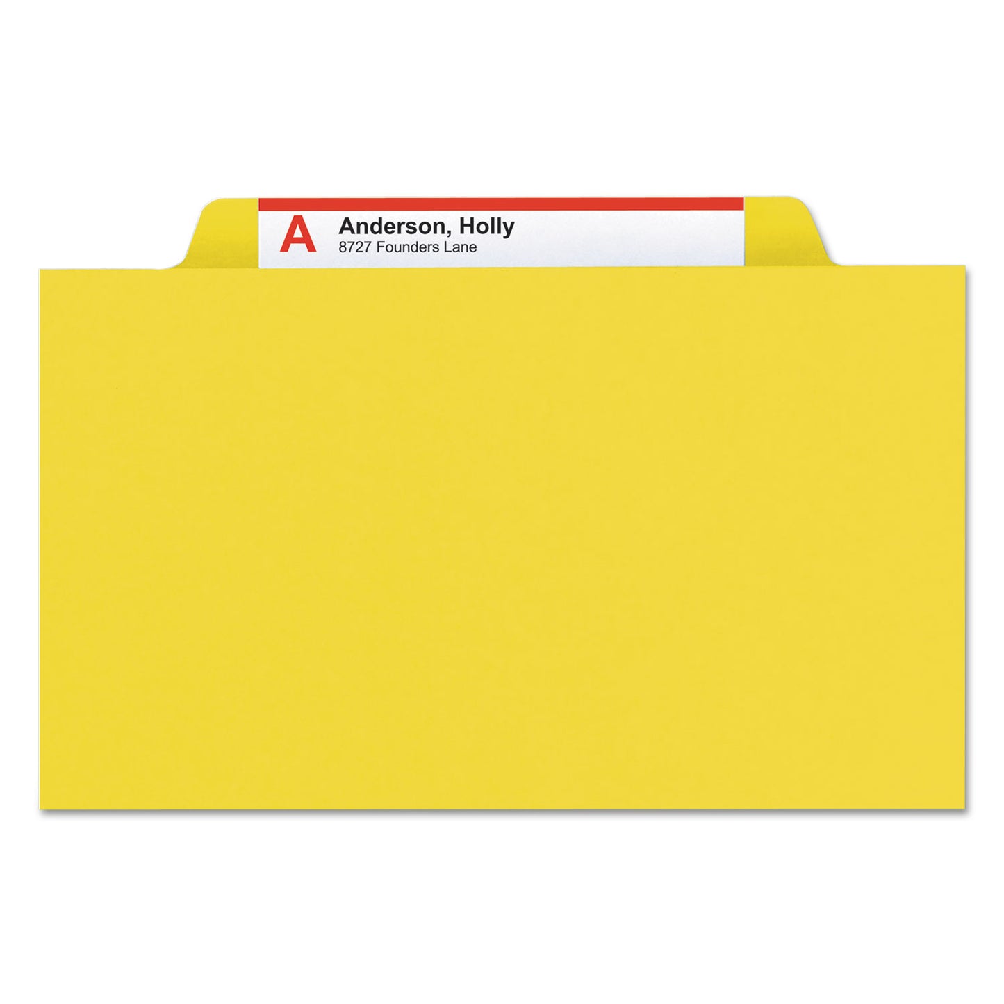 Smead 6-Section Pressboard Top Tab Pocket Classification Folders, 6 SafeSHIELD Fasteners, 2 Dividers, Legal Size, Yellow, 10/Box (19084)