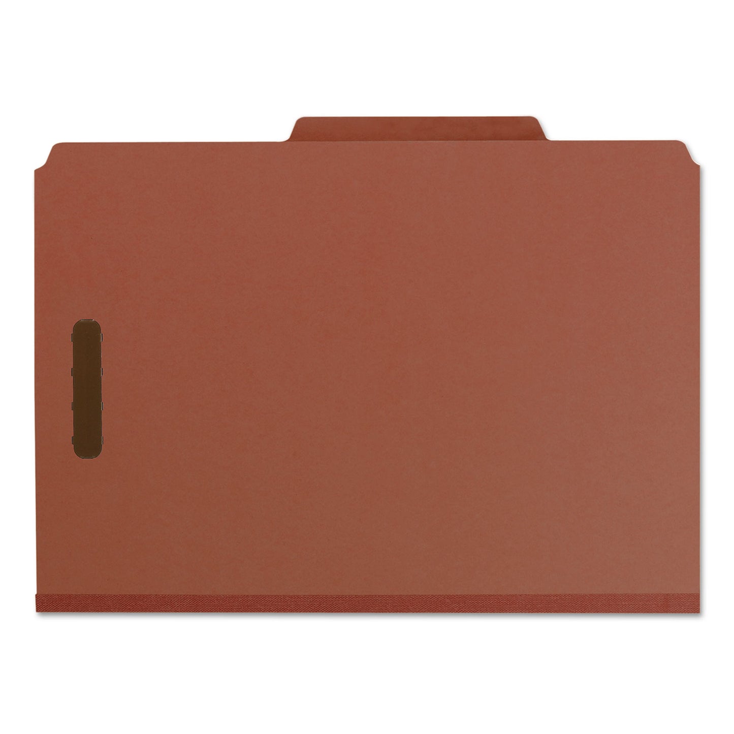 Smead Recycled Pressboard Classification Folders, 3" Expansion, 3 Dividers, 8 Fasteners, Legal Size, Red Exterior, 10/Box (19099)