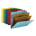 Smead Six-Section Pressboard Top Tab Classification Folders, Six SafeSHIELD Fasteners, 2 Dividers, Letter Size, Assorted, 10/Box (14025)