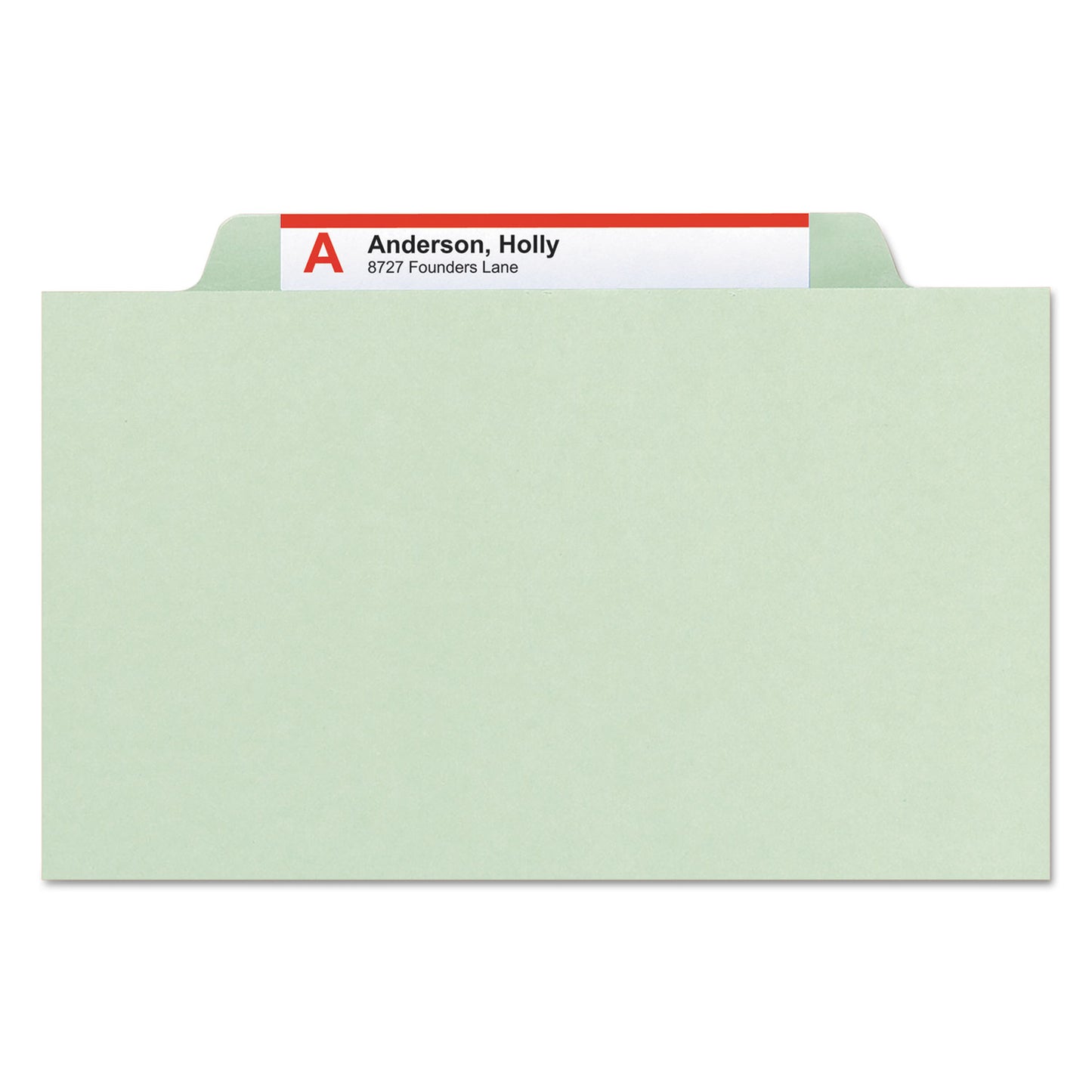Smead Recycled Pressboard Classification Folders, 2" Expansion, 2 Dividers, 6 Fasteners, Legal Size, Gray-Green, 10/Box (19022)