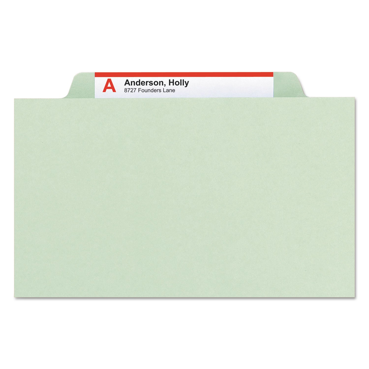Smead Recycled Pressboard Classification Folders, 2" Expansion, 2 Dividers, 6 Fasteners, Legal Size, Gray-Green, 10/Box (19022)