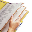 Smead Eight-Section Pressboard Top Tab Classification Folders, Eight SafeSHIELD Fasteners, 3 Dividers, Letter Size, Yellow, 10/Box (14098)