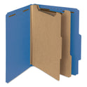 Smead Recycled Pressboard Classification Folders, 2" Expansion, 2 Dividers, 6 Fasteners, Letter Size, Dark Blue, 10/Box (14062)