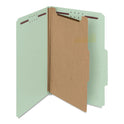 Smead Recycled Pressboard Classification Folders, 2" Expansion, 1 Divider, 4 Fasteners, Legal Size, Gray-Green, 10/Box (18722)