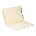 Smead Self-Adhesive Folder Dividers with Twin-Prong Fasteners for Top/End Tab Folders, 1 Fastener, Letter Size, Manila, 100/Box (68027)