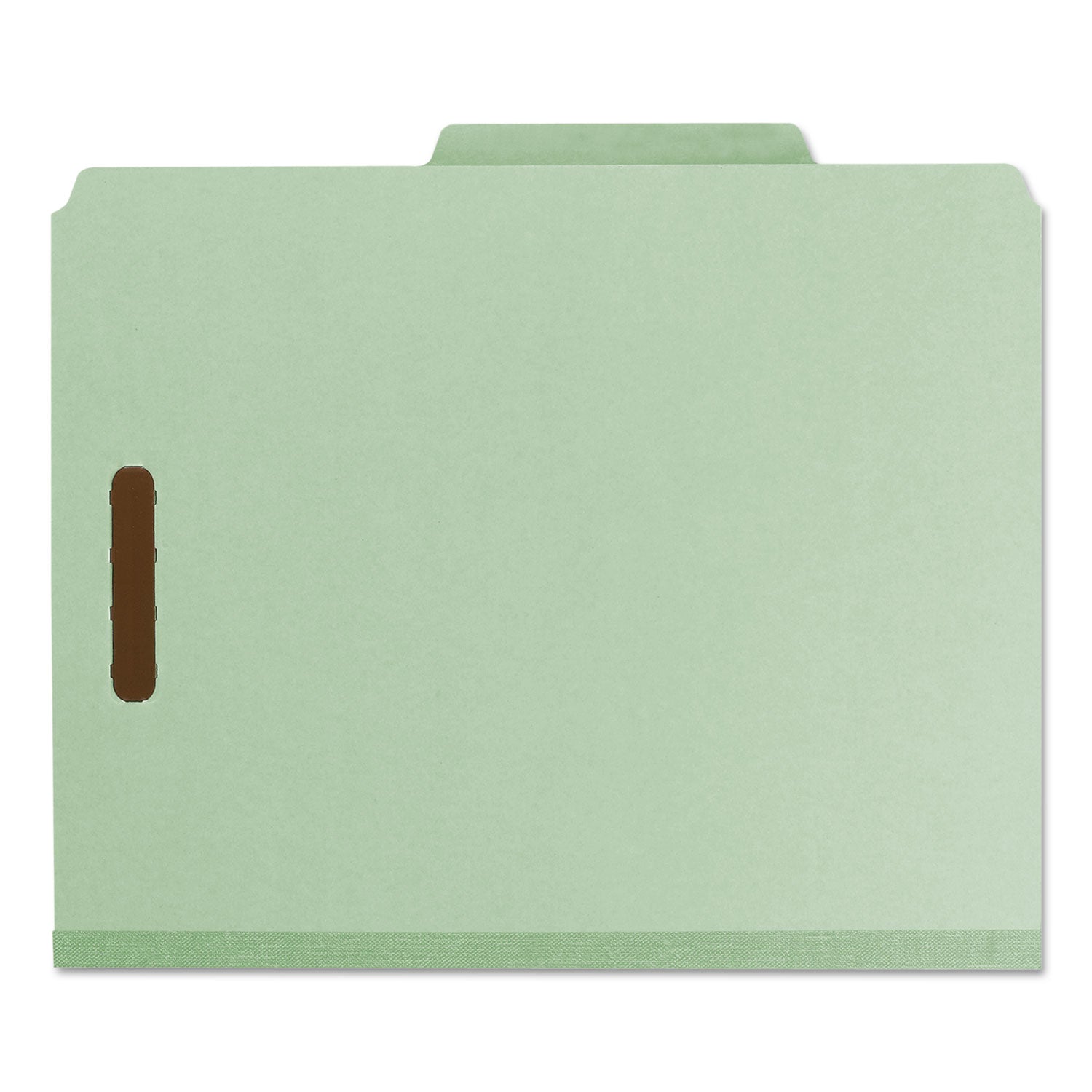 Smead Recycled Pressboard Classification Folders, 2" Expansion, 1 Divider, 4 Fasteners, Letter Size, Gray-Green, 10/Box (13723)