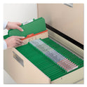 Smead Four-Section Pressboard Top Tab Classification Folders, Four SafeSHIELD Fasteners, 1 Divider, Letter Size, Green, 10/Box (13733)