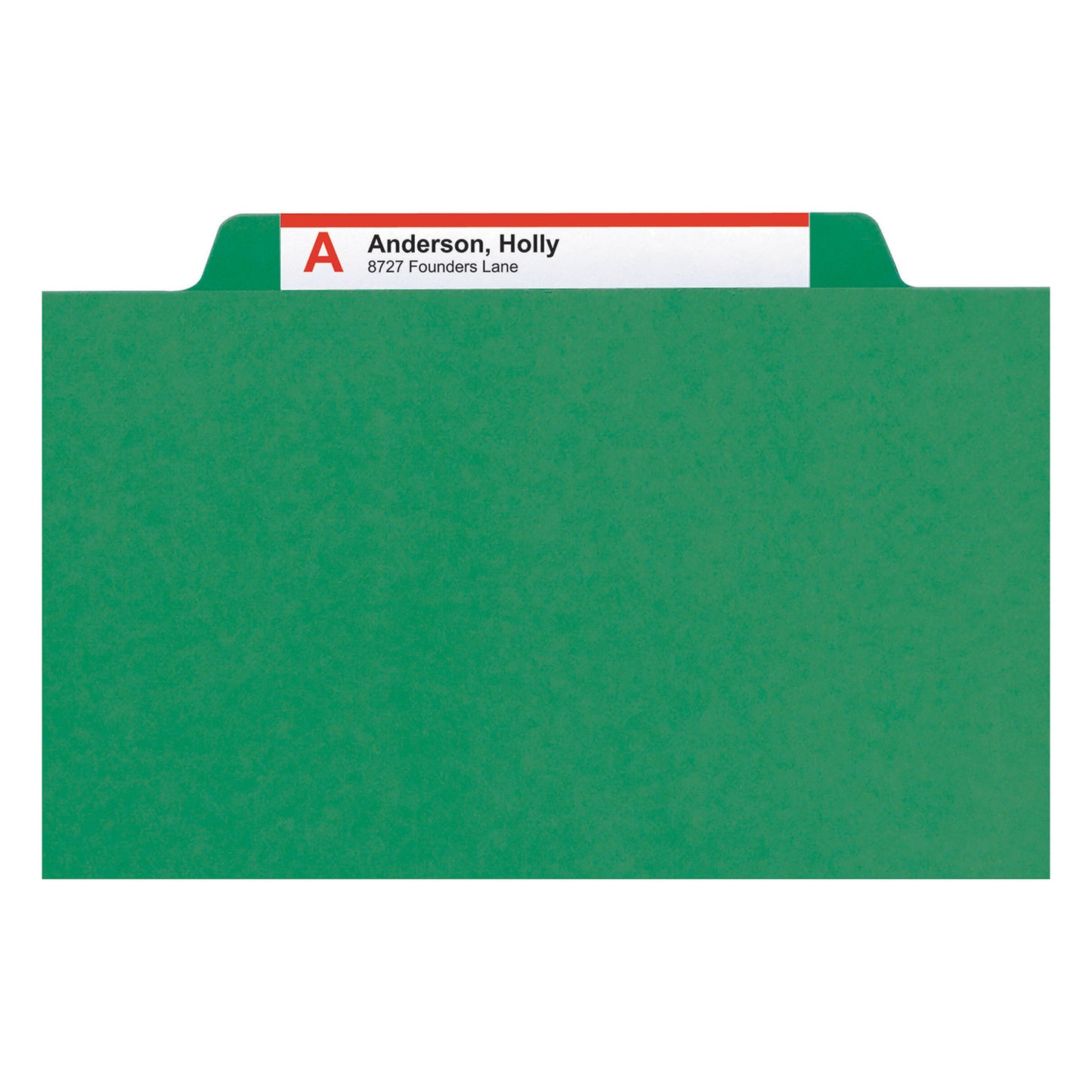 Smead 6-Section Pressboard Top Tab Pocket Classification Folders, 6 SafeSHIELD Fasteners, 2 Dividers, Legal Size, Green, 10/Box (19083)