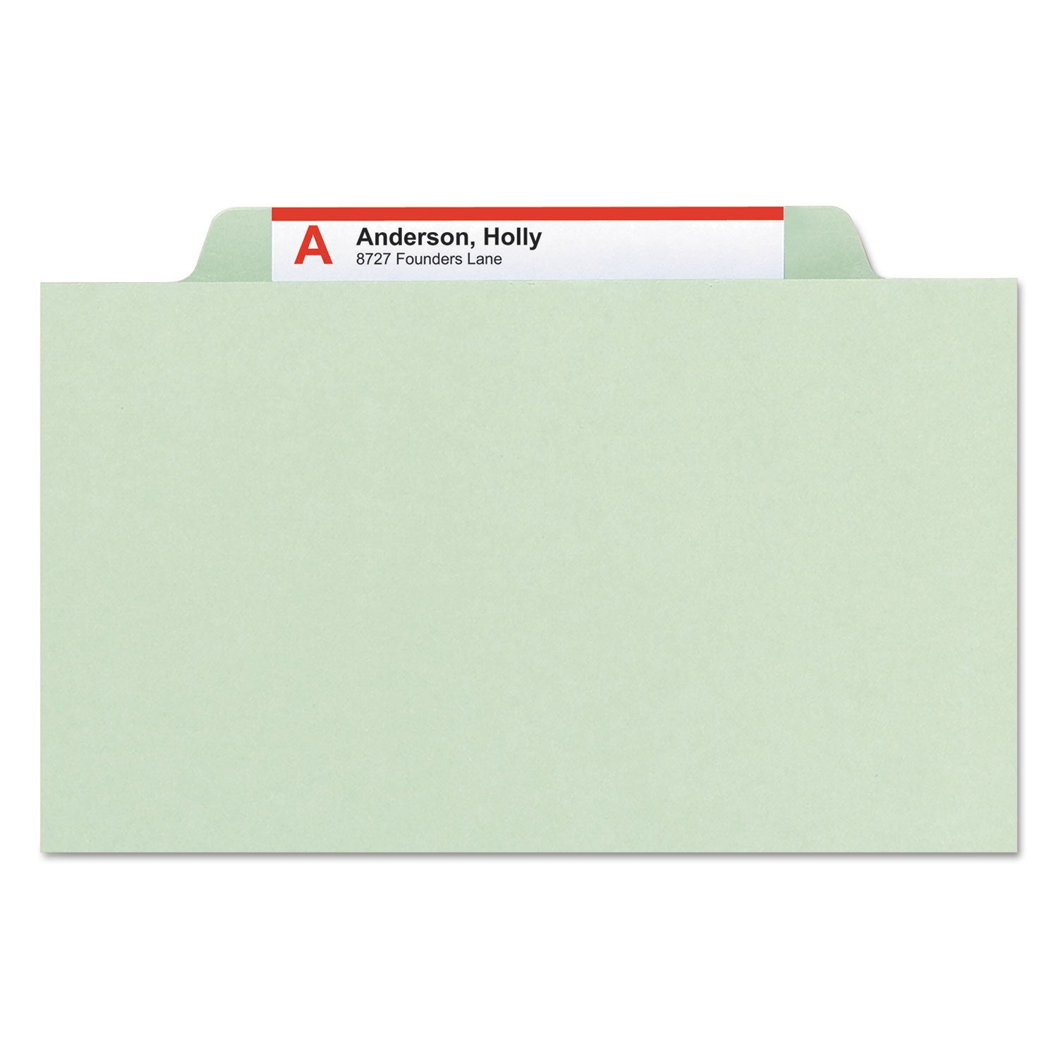 Smead Pressboard Classification Folders, Six SafeSHIELD Fasteners, 2/5-Cut Tabs, 2 Dividers, Legal Size, Gray-Green, 10/Box (19076)