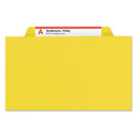 Smead Four-Section Pressboard Top Tab Classification Folders, Four SafeSHIELD Fasteners, 1 Divider, Legal Size, Yellow, 10/Box (18734)