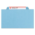 Smead Eight-Section Pressboard Top Tab Classification Folders, Eight SafeSHIELD Fasteners, 3 Dividers, Legal Size, Blue, 10/Box (19094)