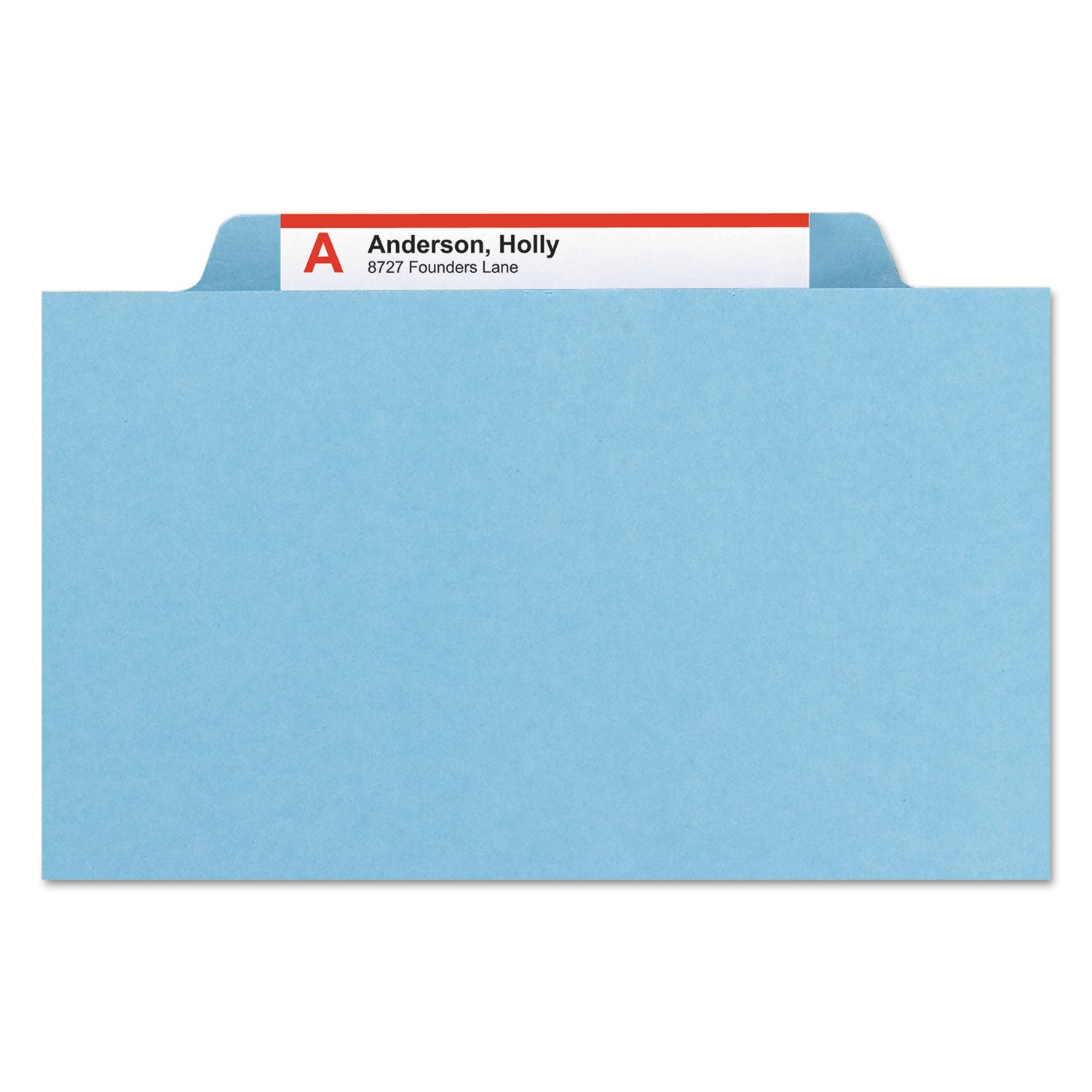 Smead Eight-Section Pressboard Top Tab Classification Folders, Eight SafeSHIELD Fasteners, 3 Dividers, Legal Size, Blue, 10/Box (19094)