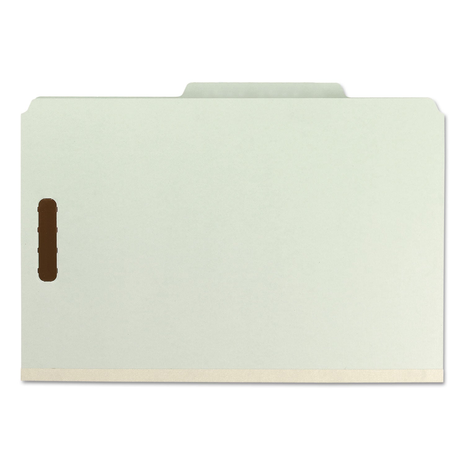 Smead Recycled Pressboard Classification Folders, 3" Expansion, 3 Dividers, 8 Fasteners, Legal Size, Gray-Green, 10/Box (19093)