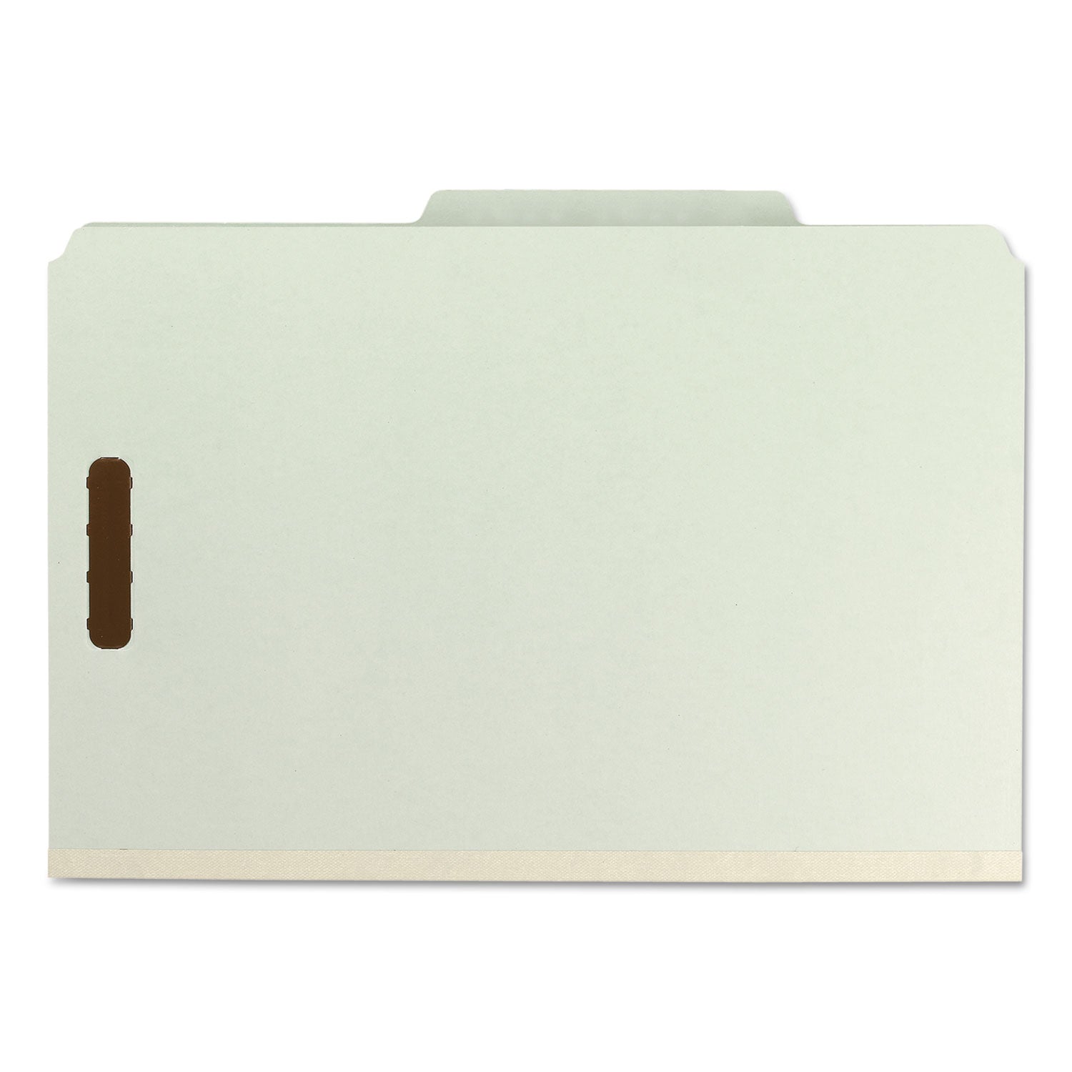 Smead Recycled Pressboard Classification Folders, 2" Expansion, 2 Dividers, 6 Fasteners, Legal Size, Gray-Green, 10/Box (19022)