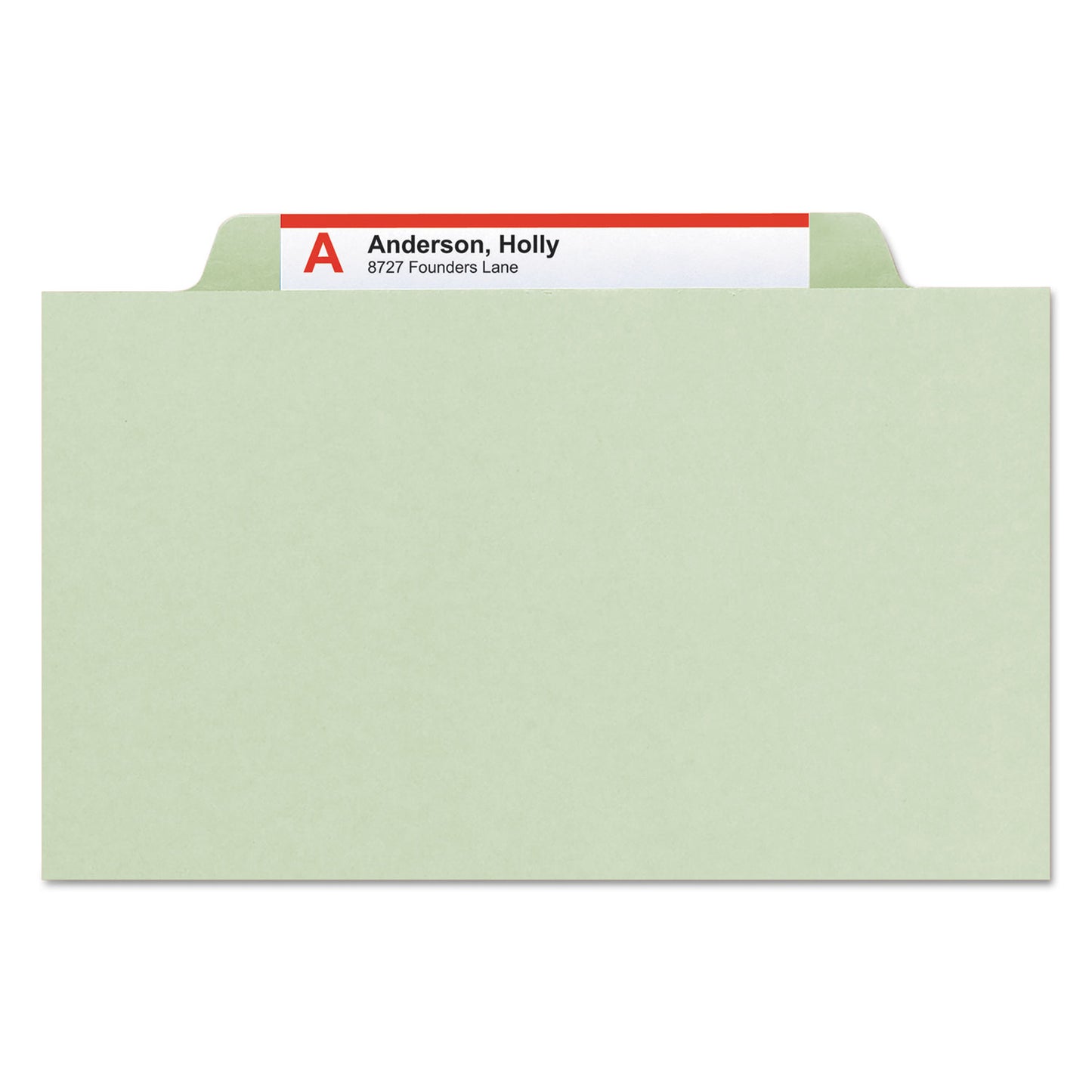 Smead Recycled Pressboard Classification Folders, 2" Expansion, 1 Divider, 4 Fasteners, Legal Size, Gray-Green, 10/Box (18722)