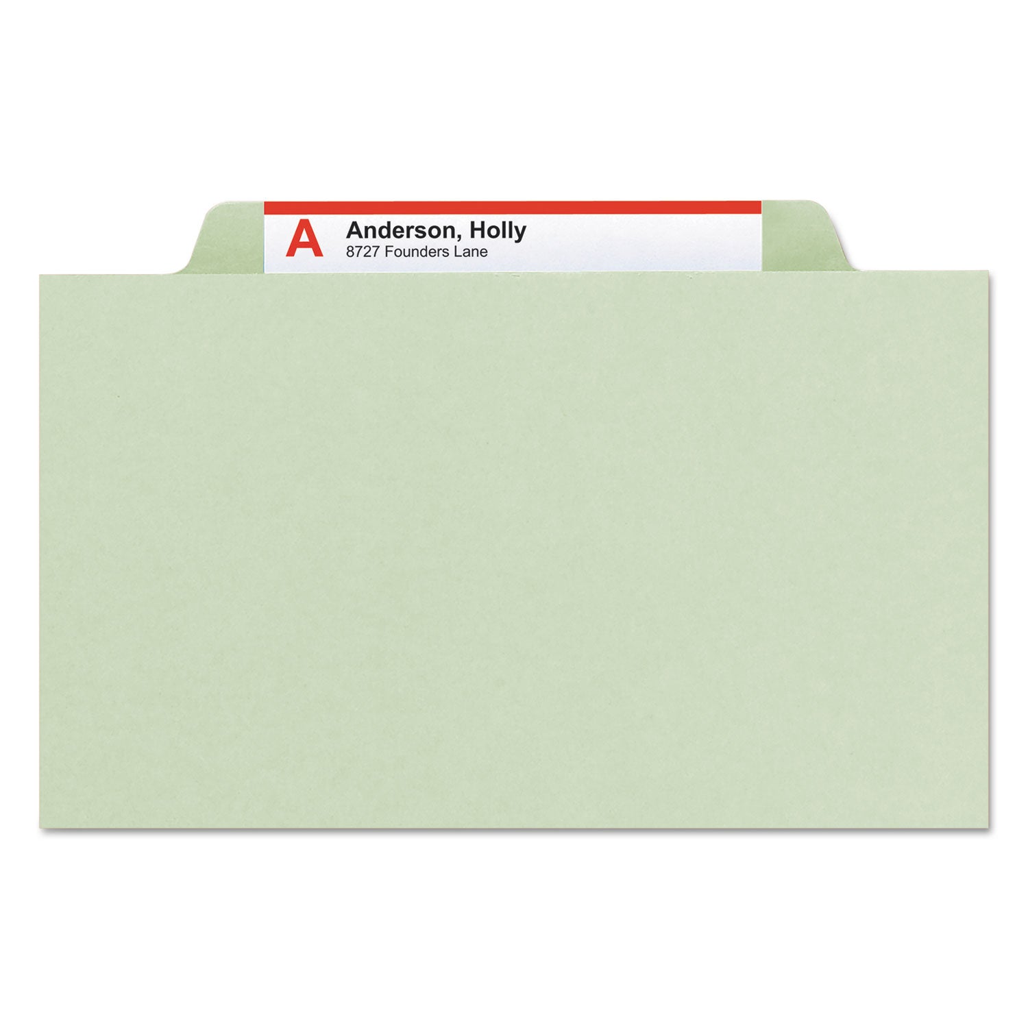 Smead Recycled Pressboard Classification Folders, 2" Expansion, 1 Divider, 4 Fasteners, Legal Size, Gray-Green, 10/Box (18722)