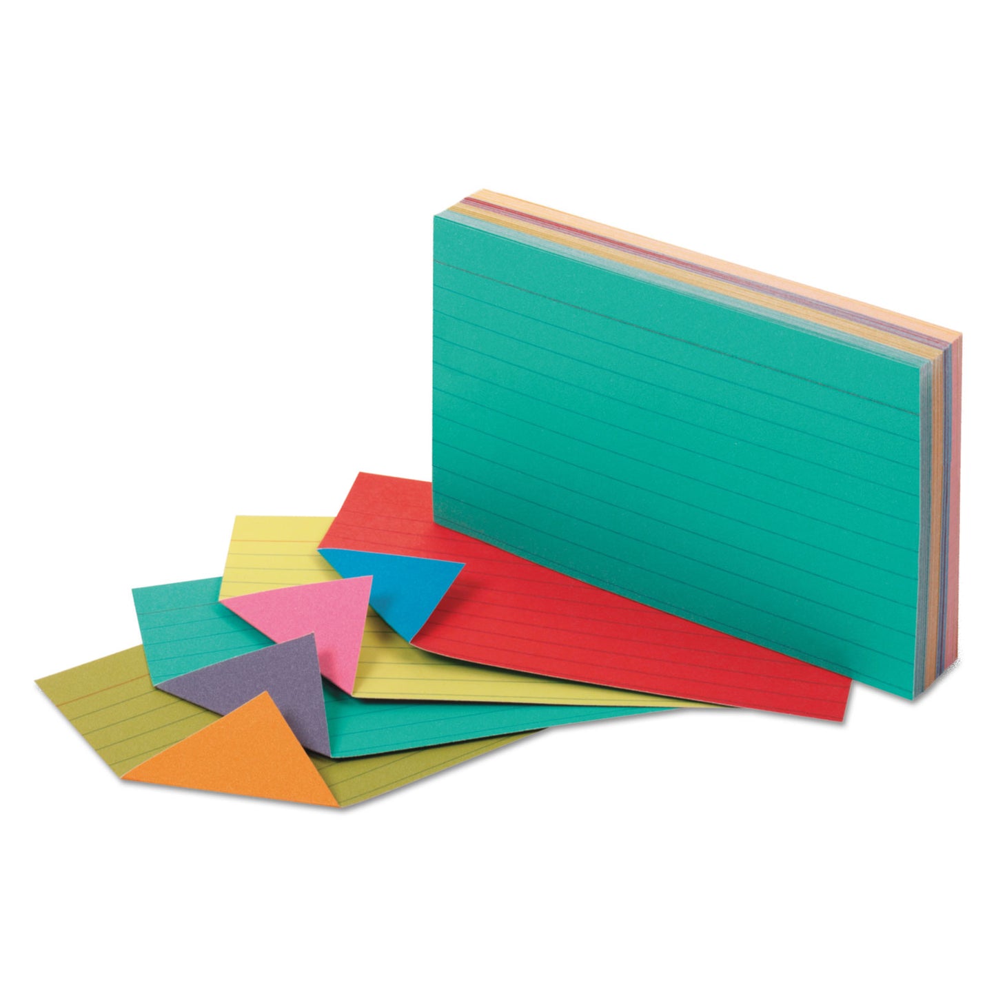 Oxford Extreme Index Cards, Ruled, 3 x 5, Assorted, 100/Pack (04736)