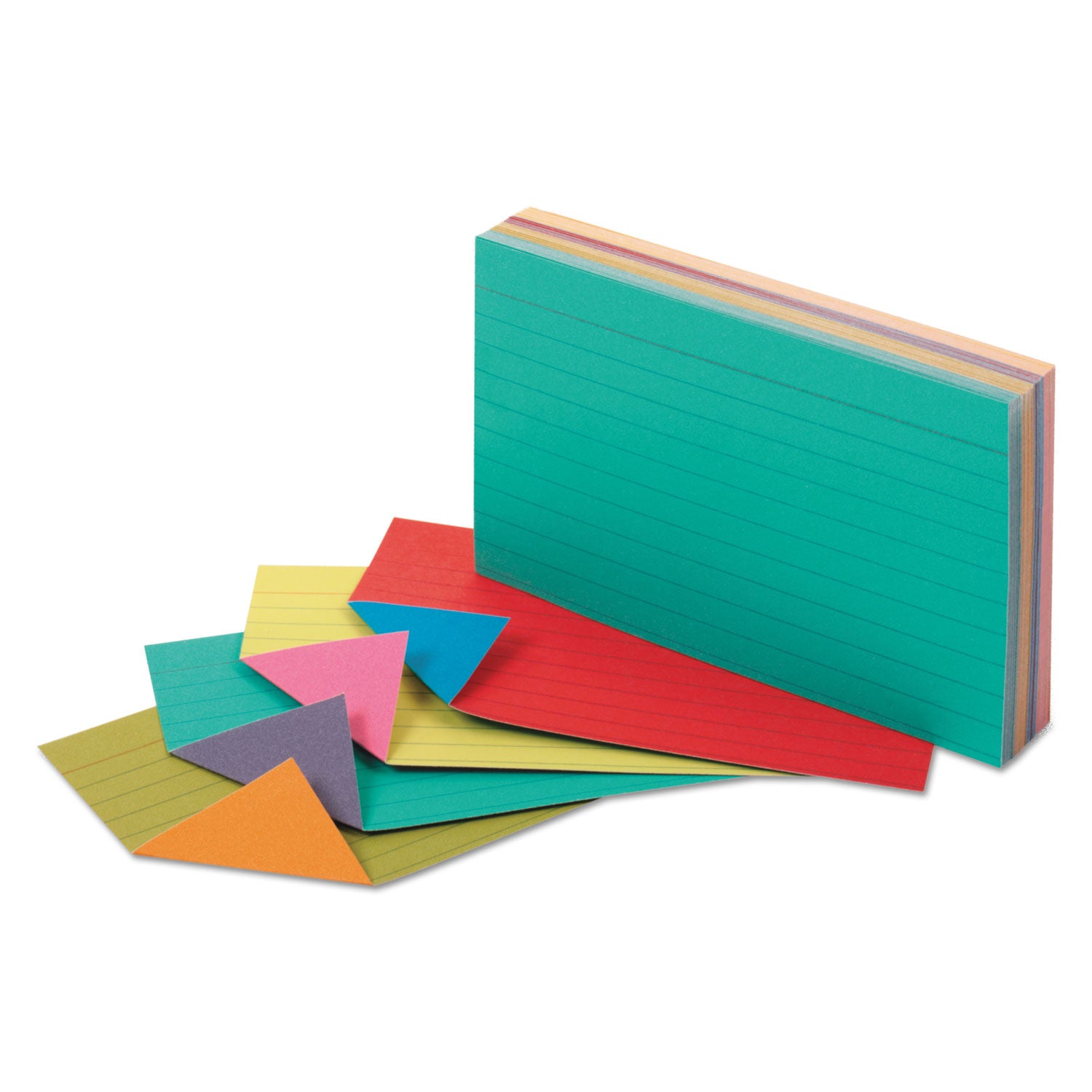 Oxford Extreme Index Cards, Ruled, 3 x 5, Assorted, 100/Pack (04736)