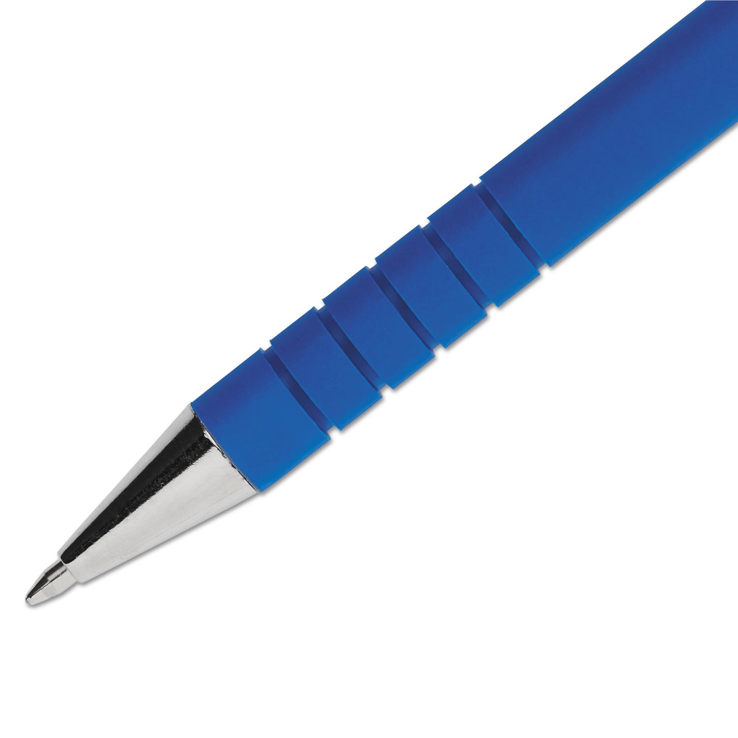 Paper Mate FlexGrip Ultra Recycled Ballpoint Pen, Stick, Fine 0.8 mm, Blue Ink, Blue Barrel, Dozen (9660131)