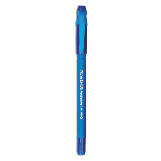 Paper Mate FlexGrip Ultra Recycled Ballpoint Pen, Stick, Fine 0.8 mm, Blue Ink, Blue Barrel, Dozen (9660131)