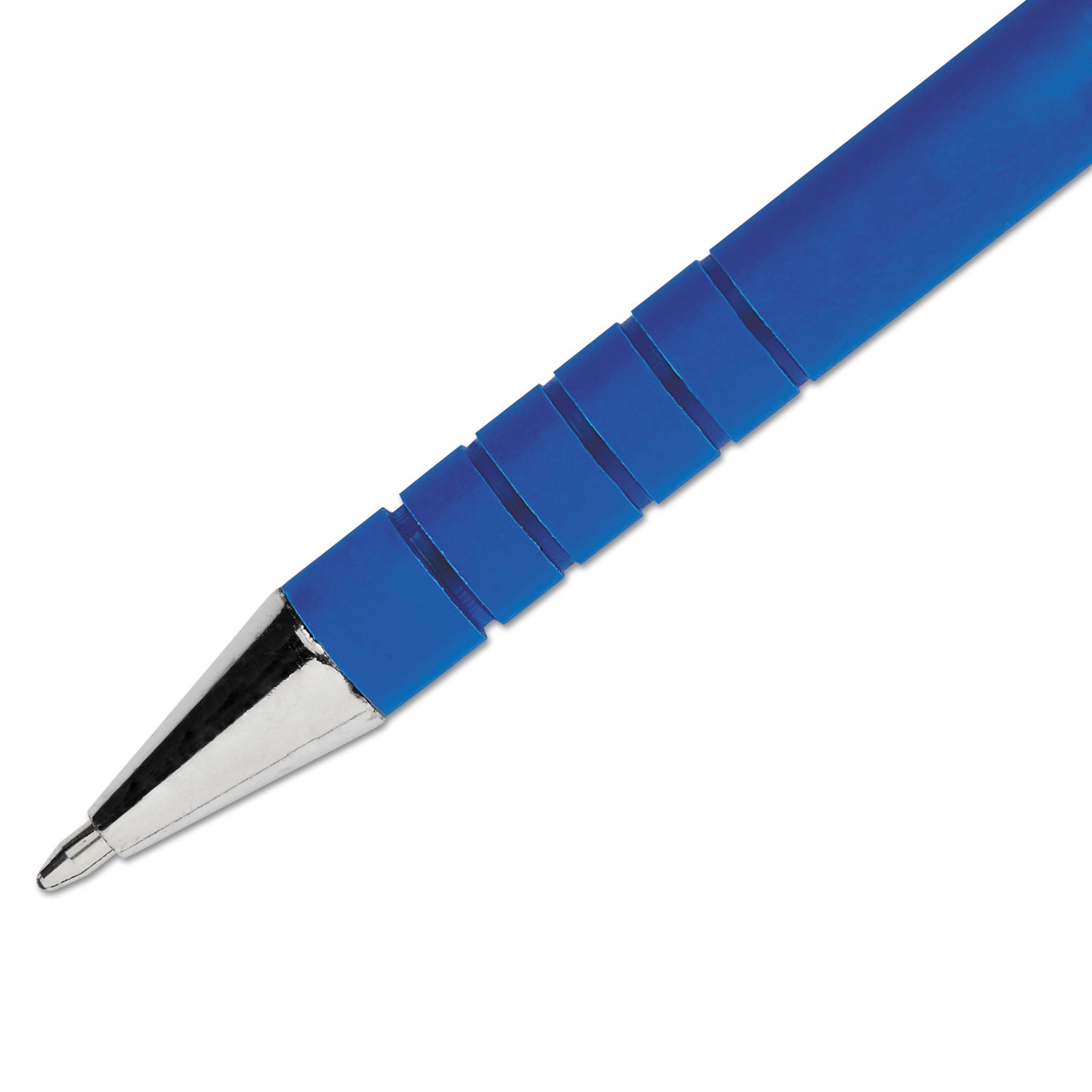 Paper Mate FlexGrip Ultra Recycled Ballpoint Pen, Stick, Medium 1 mm, Blue Ink, Blue Barrel, Dozen (9610131)