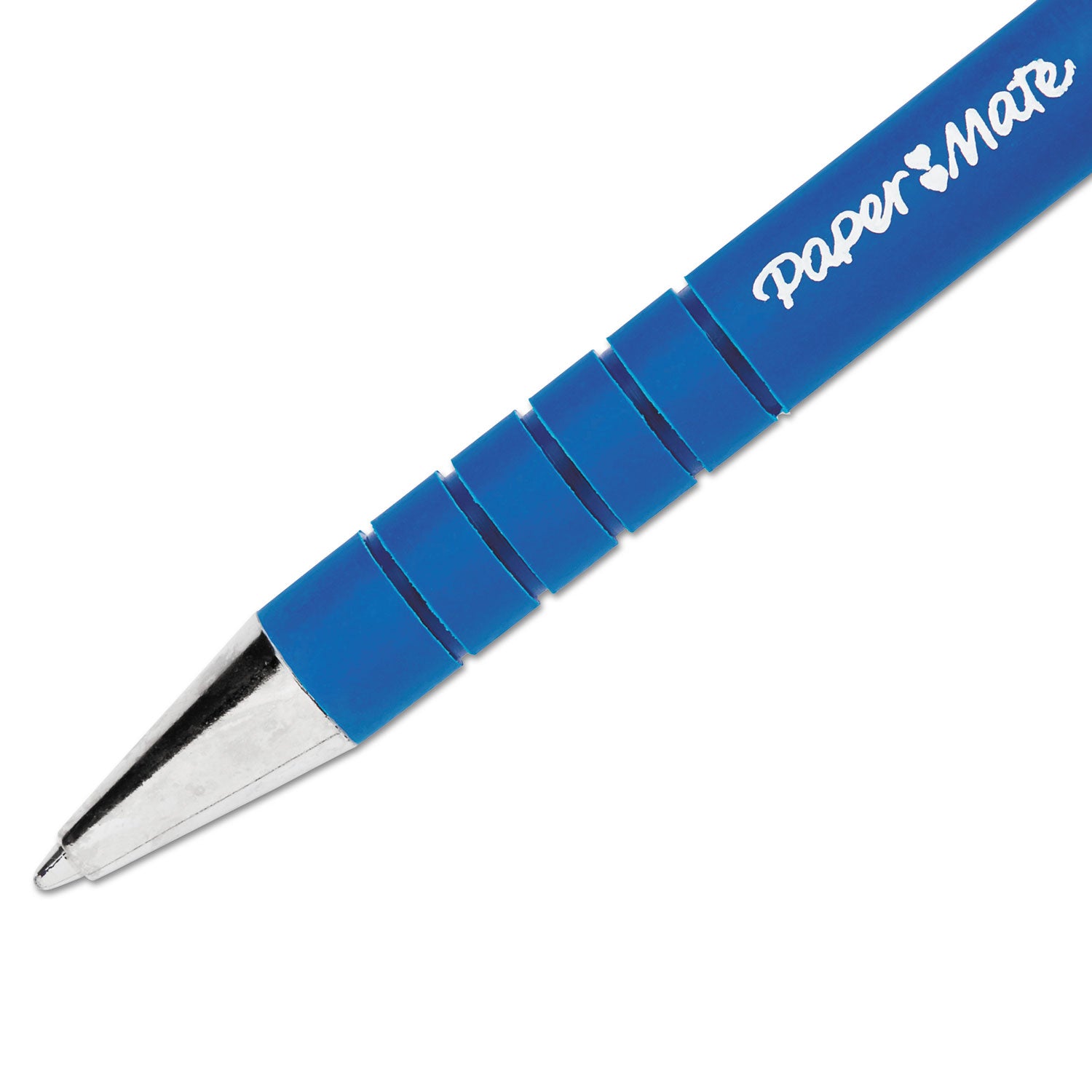 Paper Mate FlexGrip Ultra Recycled Ballpoint Pen, Retractable, Medium 1 mm, Blue Ink, Blue Barrel, Dozen (9510131)