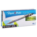 Paper Mate FlexGrip Ultra Recycled Ballpoint Pen, Retractable, Medium 1 mm, Black Ink, Black/Gray Barrel, Dozen (9530131)