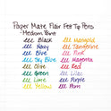 Paper Mate Point Guard Flair Felt Tip Porous Point Pen, Stick, Medium 0.7 mm, Black Ink, Black Barrel, Dozen (8430152)