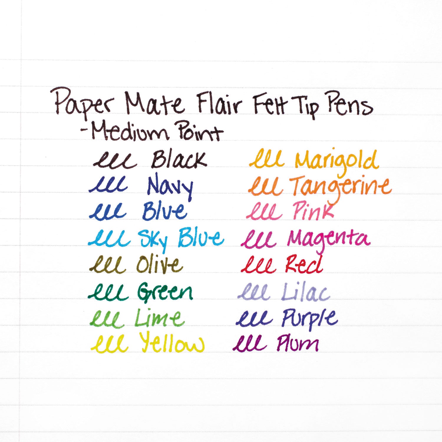 Paper Mate Point Guard Flair Felt Tip Porous Point Pen, Stick, Medium 0.7 mm, Black Ink, Black Barrel, Dozen (8430152)