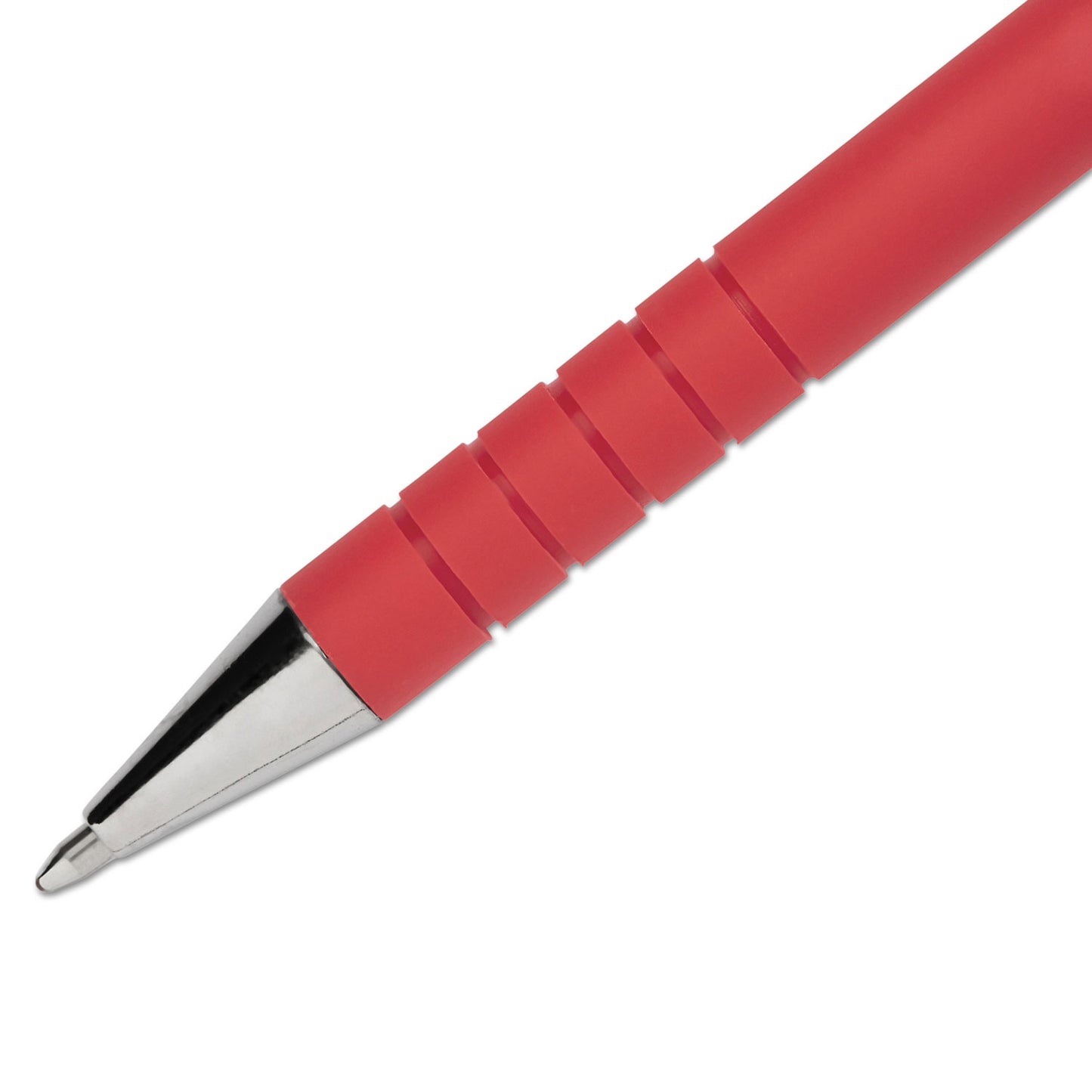 Paper Mate FlexGrip Ultra Recycled Ballpoint Pen, Stick, Medium 1 mm, Red Ink, Red Barrel, Dozen (9620131)