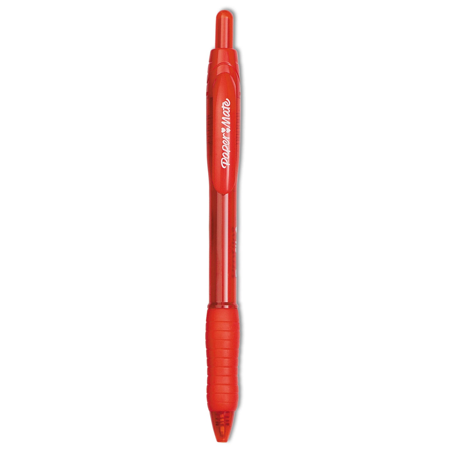 Paper Mate Profile Ballpoint Pen, Retractable, Bold 1.4 mm, Red Ink, Translucent Red Barrel, Dozen (89467)