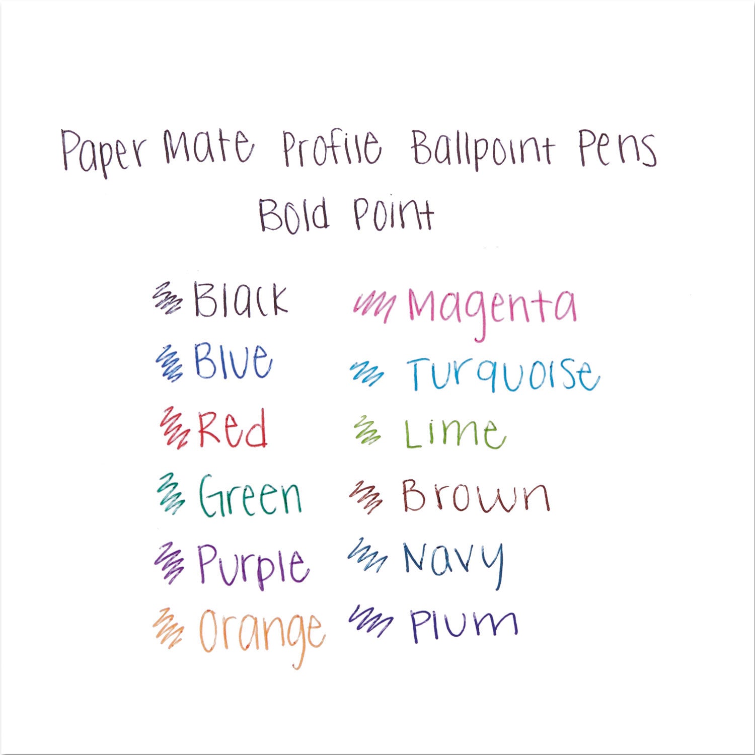 Paper Mate Profile Ballpoint Pen, Retractable, Bold 1.4 mm, Purple Ink, Translucent Purple Barrel, Dozen (35830)