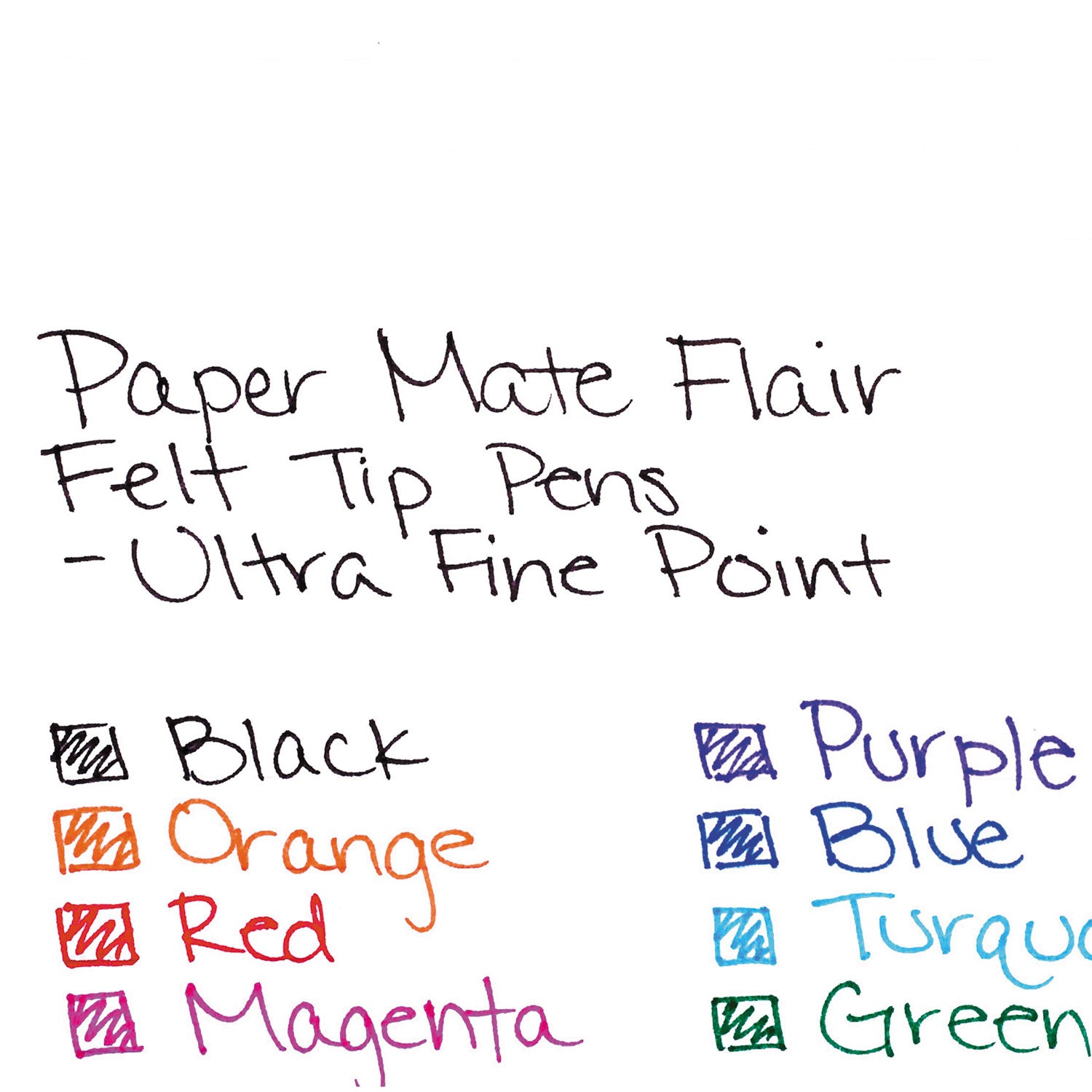 Paper Mate Flair Felt Tip Porous Point Pen, Stick, Extra-Fine 0.4 mm, Assorted Ink and Barrel Colors, 8/Pack (1927694)