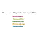 Sharpie Liquid Pen Style Highlighters, Assorted Ink Colors, Chisel Tip, Assorted Barrel Colors, 5/Set (24575PP)