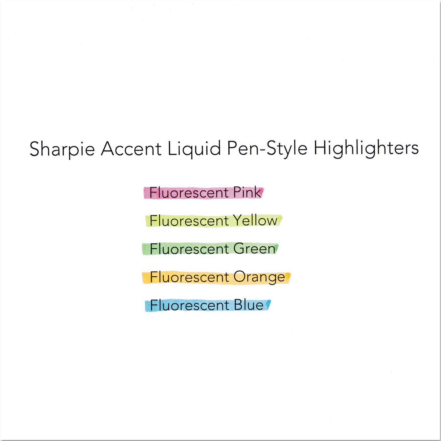 Sharpie Liquid Pen Style Highlighters, Assorted Ink Colors, Chisel Tip, Assorted Barrel Colors, 5/Set (24575PP)