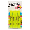 Sharpie Tank Style Highlighters, Fluorescent Yellow Ink, Chisel Tip, Yellow Barrel, 4/Set (25164PP)