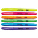 Sharpie Pocket Style Highlighters, Assorted Ink Colors, Chisel Tip, Assorted Barrel Colors, Dozen (27145)