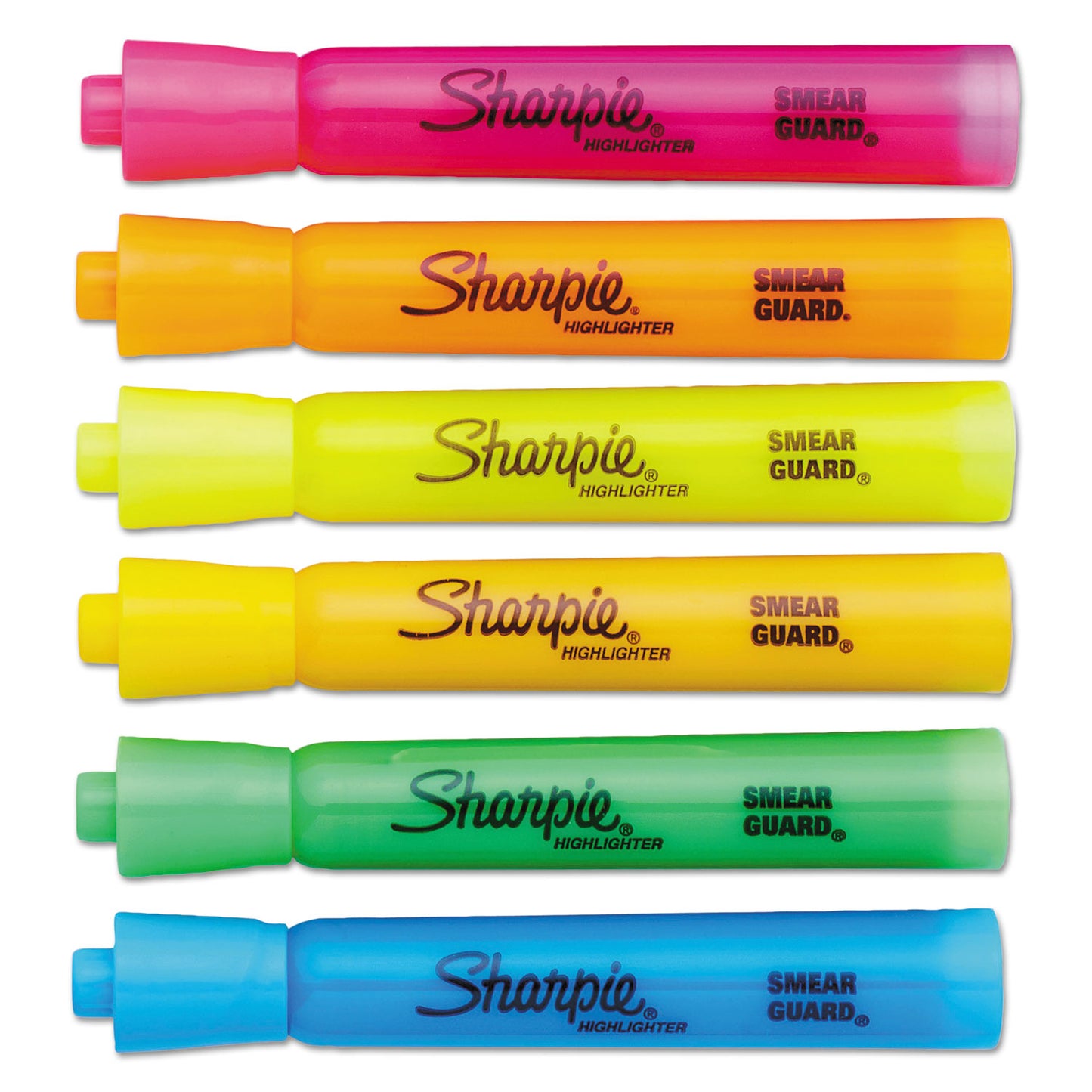 Sharpie Tank Style Highlighters with Open-Stock Box, Assorted Ink Colors, Chisel Tip, Assorted Barrel Colors, Dozen (25053)