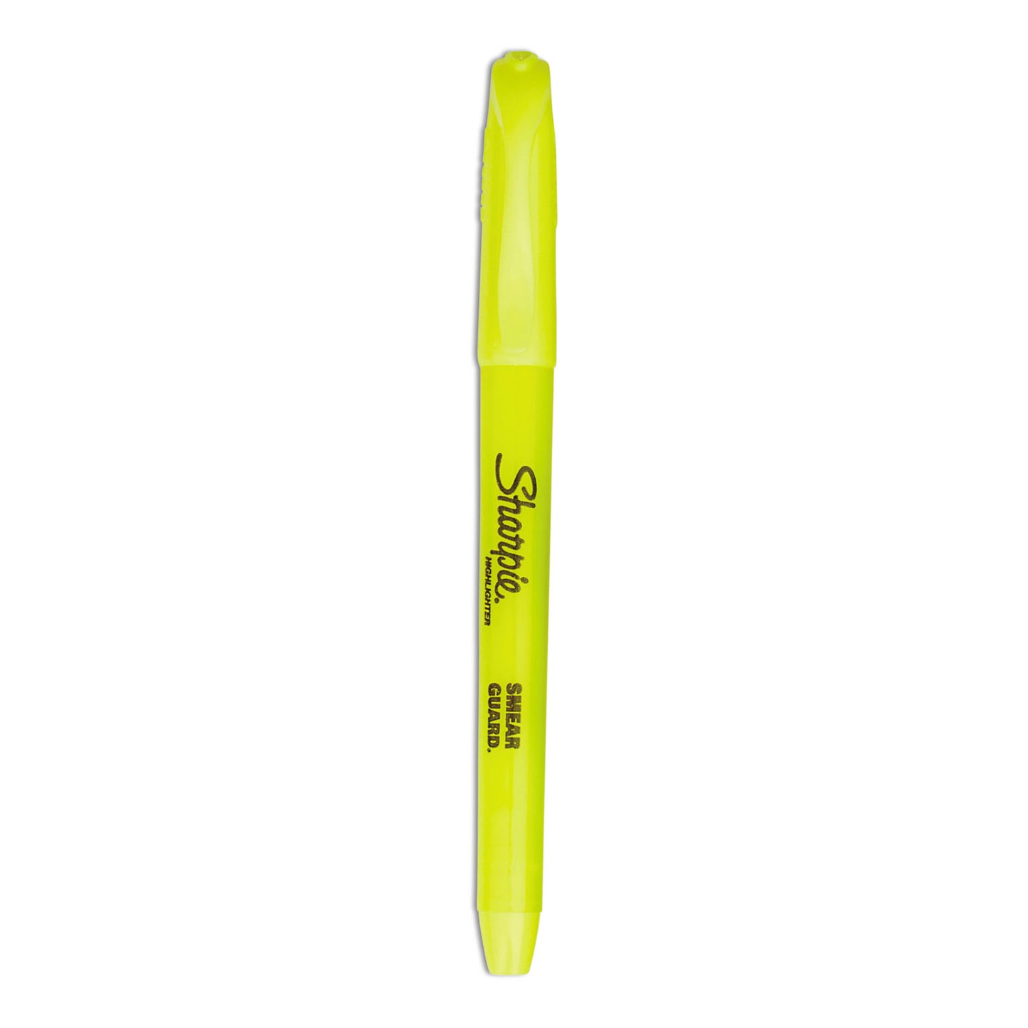 Sharpie Pocket Style Highlighters, Fluorescent Yellow Ink, Chisel Tip, Yellow Barrel, Dozen (27025)