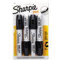 Sharpie King Size Permanent Marker, Broad Chisel Tip, Black, 4/Pack (15661PP)