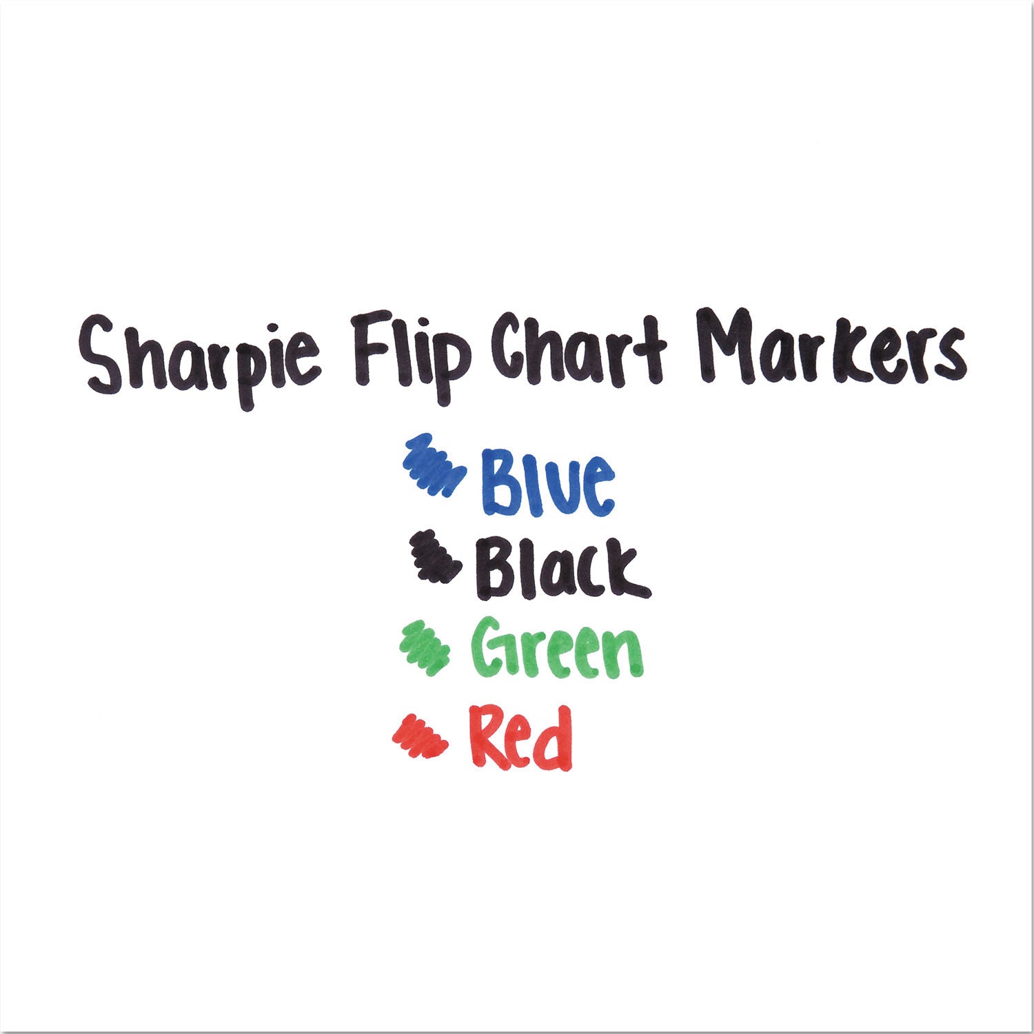 Sharpie Flip Chart Marker, Broad Bullet Tip, Assorted Colors, 4/Set (22474)