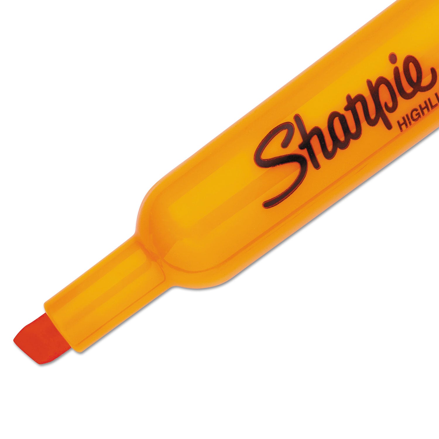 Sharpie Tank Style Highlighters, Orange Ink, Chisel Tip, Orange Barrel, Dozen (25006B)