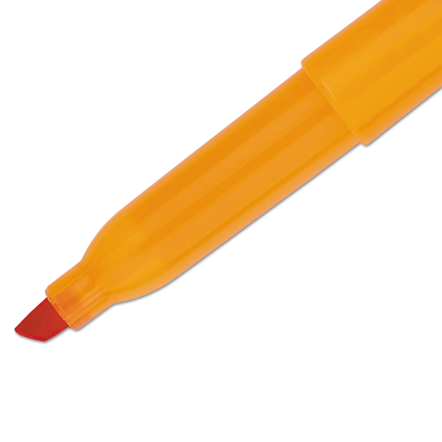 Sharpie Pocket Style Highlighters, Fluorescent Orange Ink, Chisel Tip, Orange Barrel, Dozen (27006)