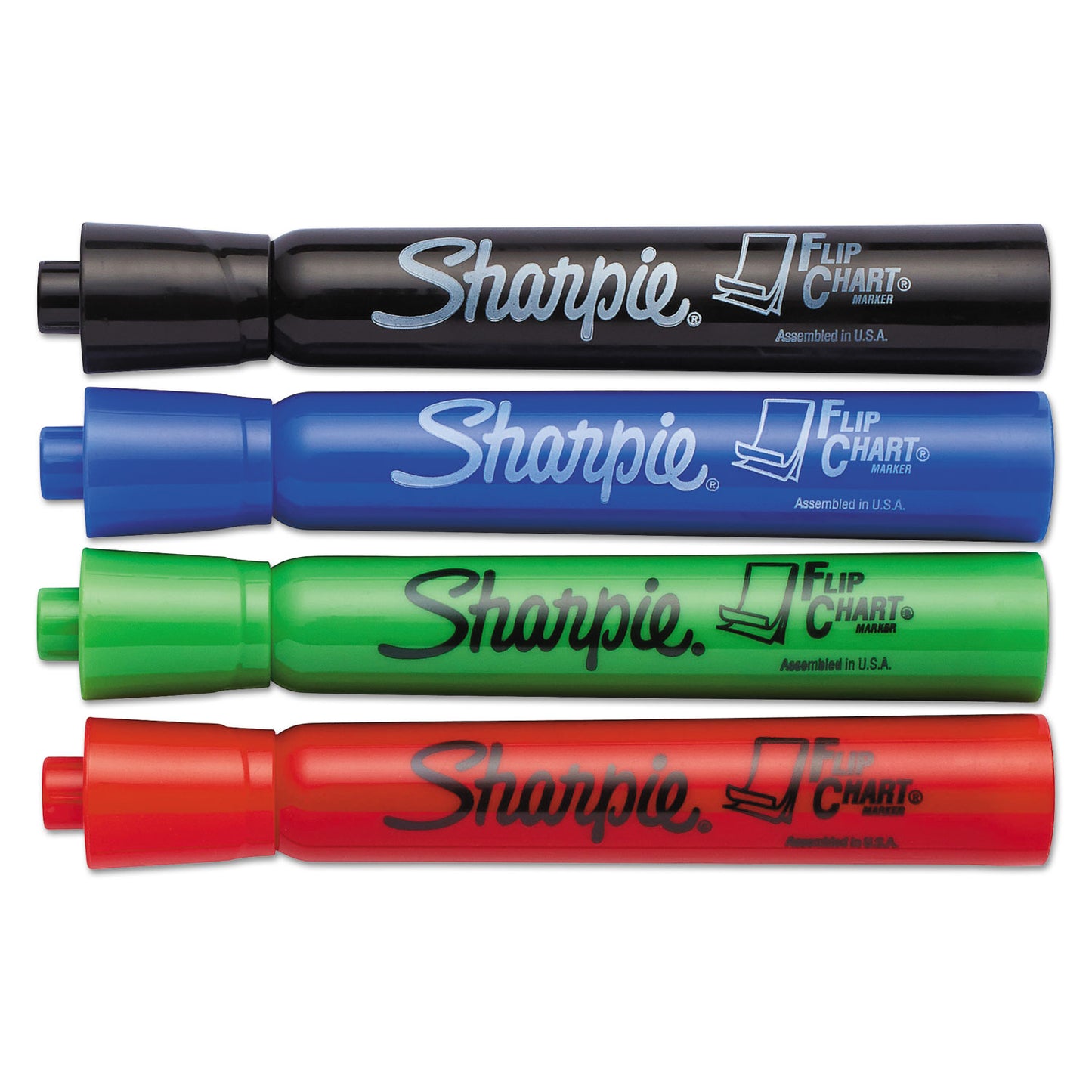 Sharpie Flip Chart Marker, Broad Bullet Tip, Assorted Colors, 4/Set (22474)