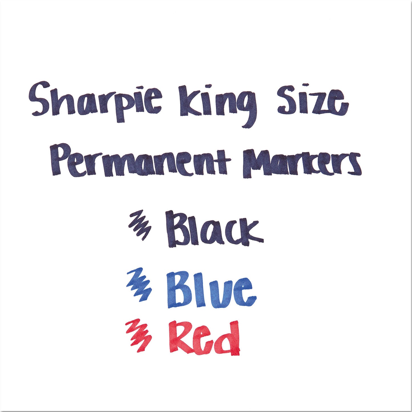 Sharpie King Size Permanent Marker, Broad Chisel Tip, Blue, Dozen (15003)