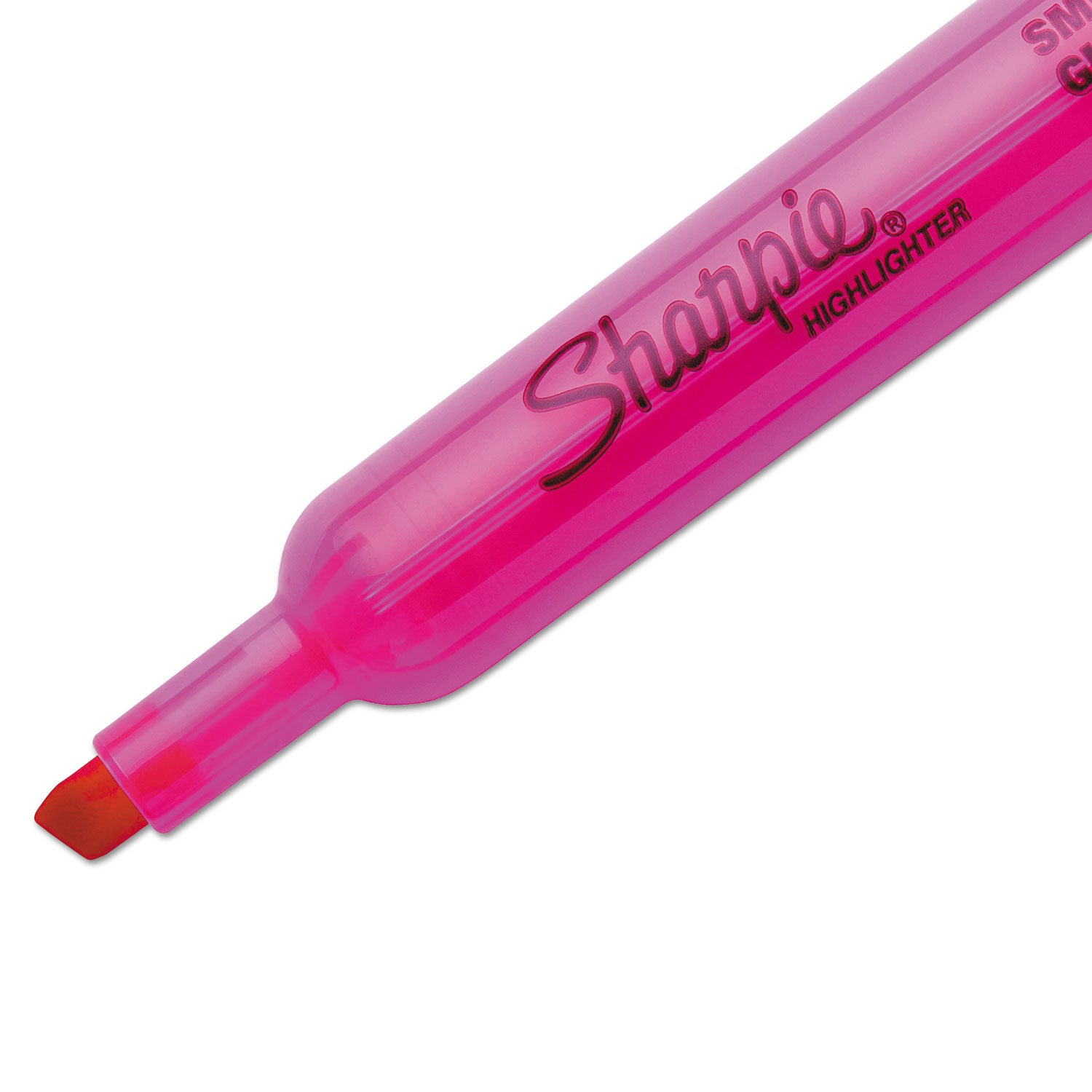 Sharpie Tank Style Highlighters, Pink Ink, Chisel Tip, Pink Barrel, Dozen (25009B)