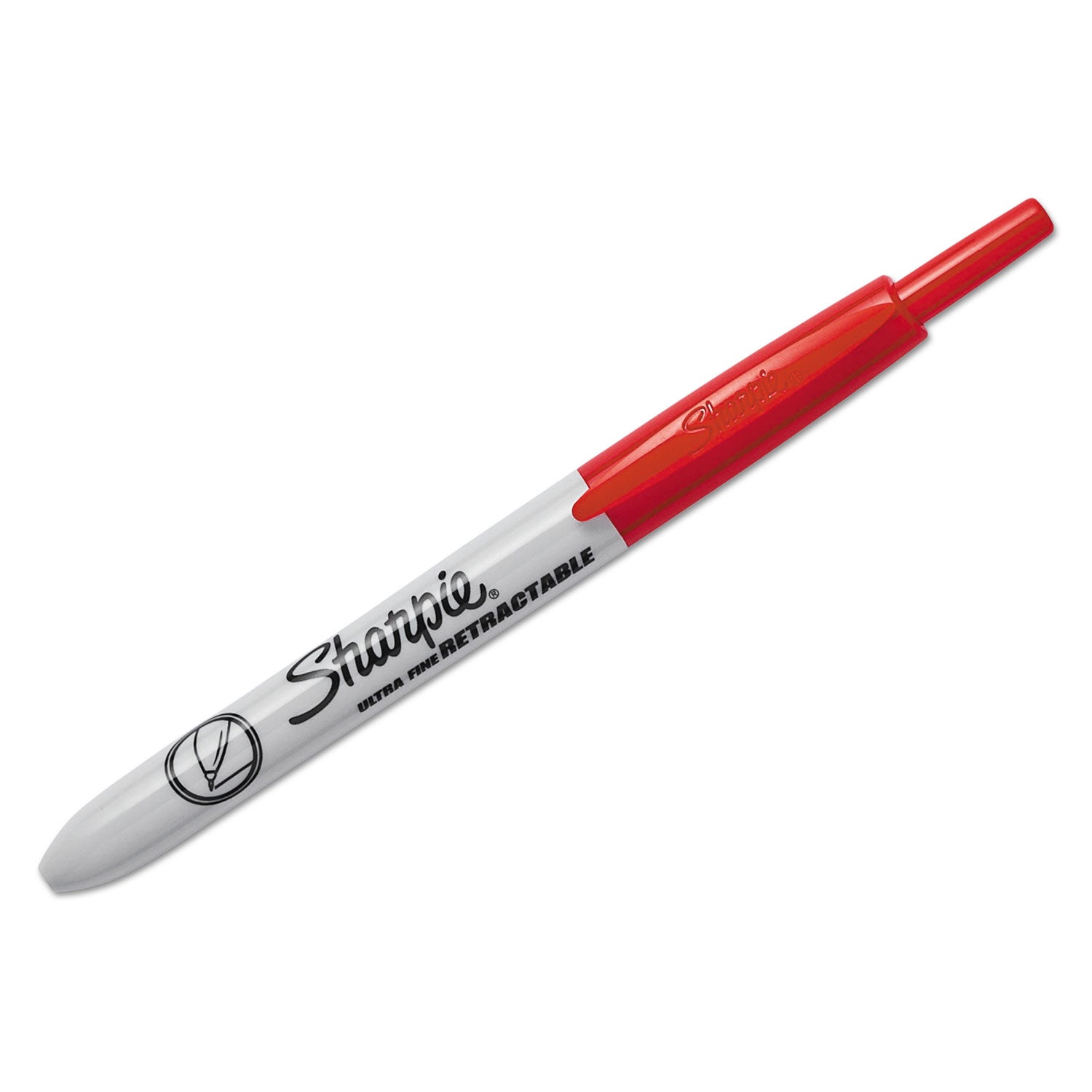 Sharpie Retractable Permanent Marker, Extra-Fine Needle Tip, Red (1735791)
